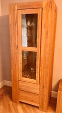 solid oak display cabinets