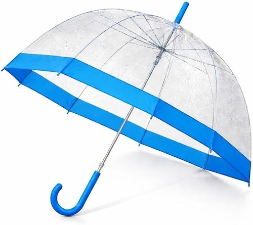 Clear dome umbrella with wide - clear,