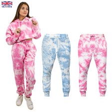 Womens Ladies Tie Dye Trousers Elastic Jogging Joggers Pant Tracksuit Bottoms