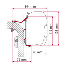 Fiamma 450cm Adapter Bracket