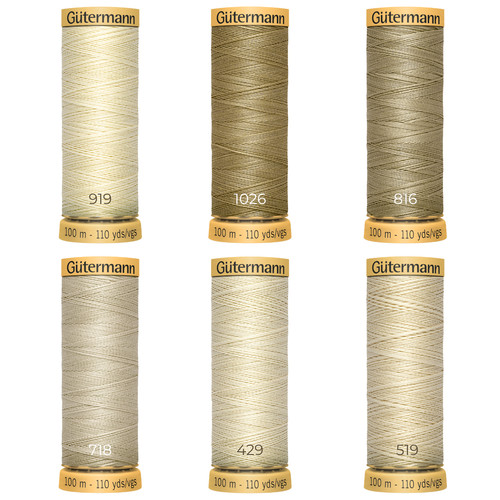 Cream gutermann cotton thread - cream,