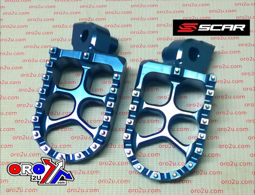 Aluminium scar foot pegs - aluminium,
