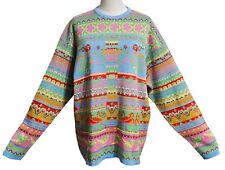 OILILY VTG7080s Rare Dutch Cotton Knitted Sweater Multi-Colored,Colorful Sz 188