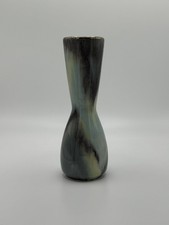 West German Pottery Ceramic Lava Drip Glaze Vase blue yellow green retro vintage