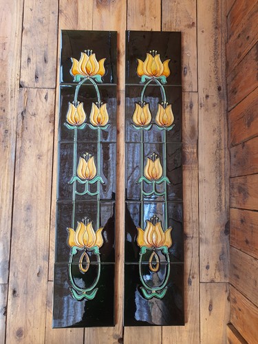 Victorian tiles fireplace - tiles,