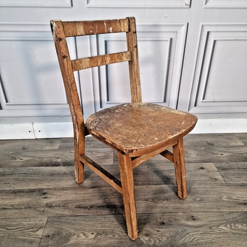 Vintage wooden school - vintage, chair