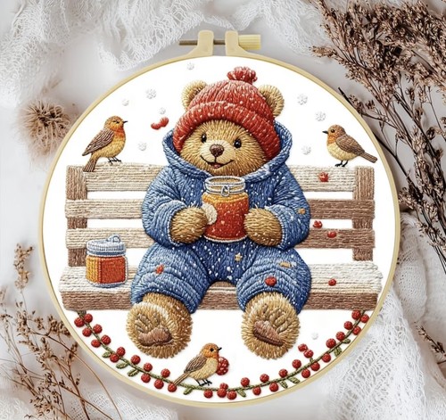 Embroidery kit beginners bear - embroidery,