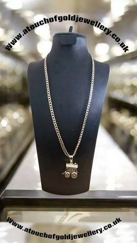 Gold plated curb chain - 24",