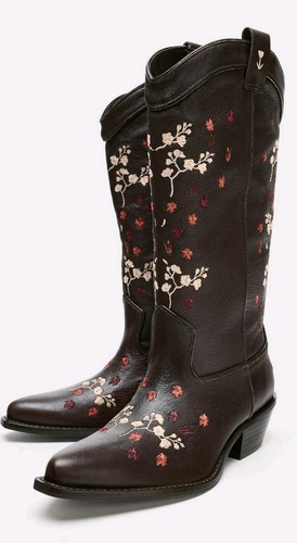 Zara brown leather - leather, cowboy