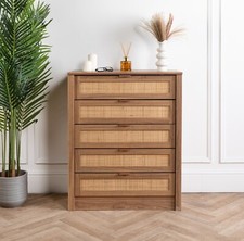 Rattan Chest Of Drawers Wooden
