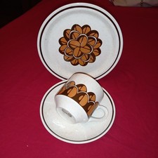 RARE RETRO 1970s 'ARKLOW POTTERY' TEA TRIO