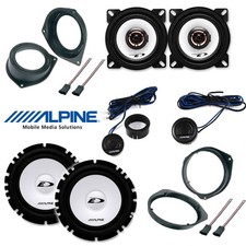6 Speakers kit for FIAT GRANDE PUNTO/EVO Alpine with adapters and spacer rings