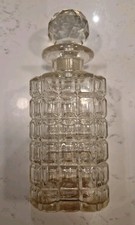 Vintage Glass Decanter 9inch