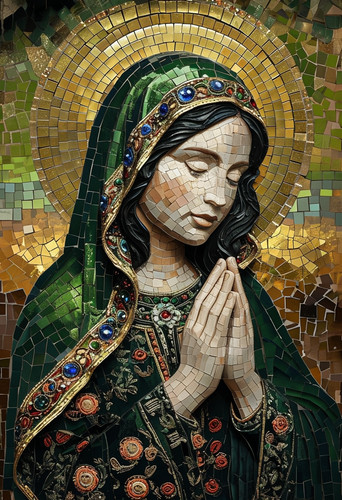 Mary magdalene mosaic metal - mary,