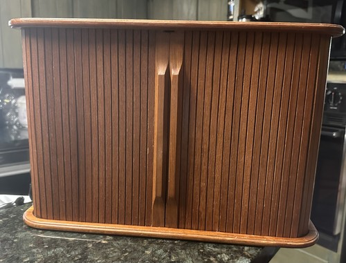 Vtg teak roll - roll, cabinet