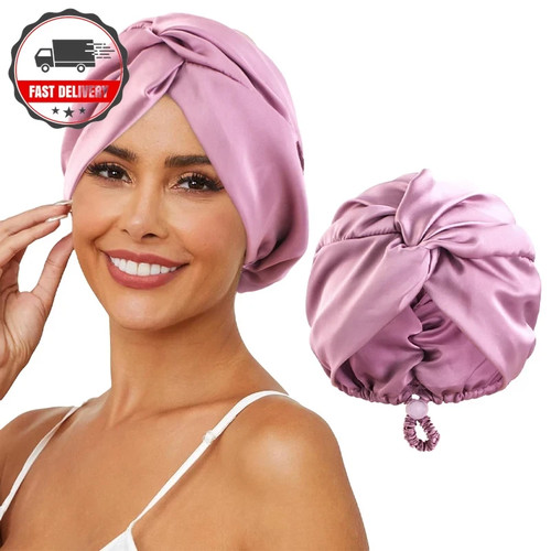 Mulberry silk turban bonnets - silk,