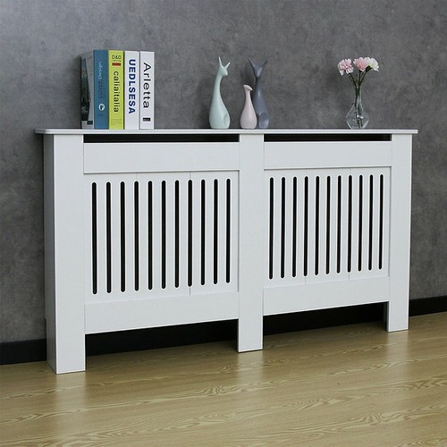 White radiator cover - white,