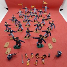 22 Timpo Toys Wild West US Cavalry Toy Soldiers & Spare Heads Torsos Bugle Sword