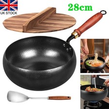 Uncoated Cast Iron Pot Wok