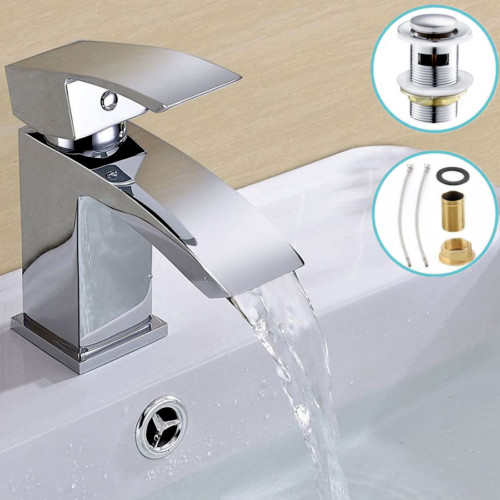 Waterfall bathroom sink - waterfall,