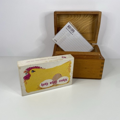 Vintage wood recipe - wood, box