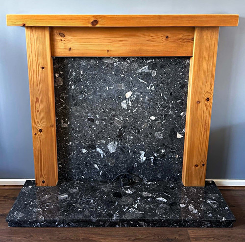 Wood fireplace surround - fireplace,