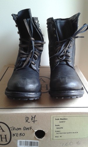 Ash ralf black leather boots - ralf,