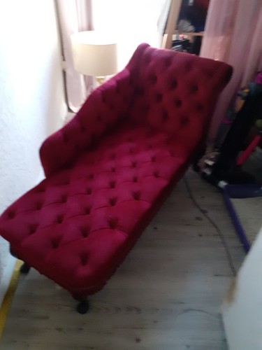 Red chaise longe sofa - red,