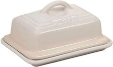 Le Creuset Stoneware Butter Dish, 900 g, 17 x 13 x 9 cm, Meringue,... 
