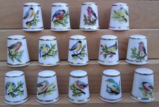 ROYAL WORCESTER - SIGNED SELECTION OF BIRD DESIGN THIMBLES. 