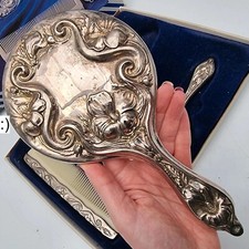 Vintage Silver beauty mirror