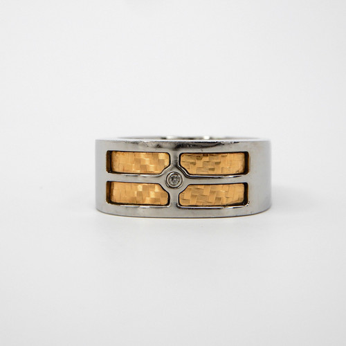 Mens ring 18k stainless - ring,