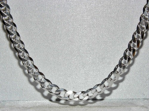Sterling silver curb chain 7mm - silver,