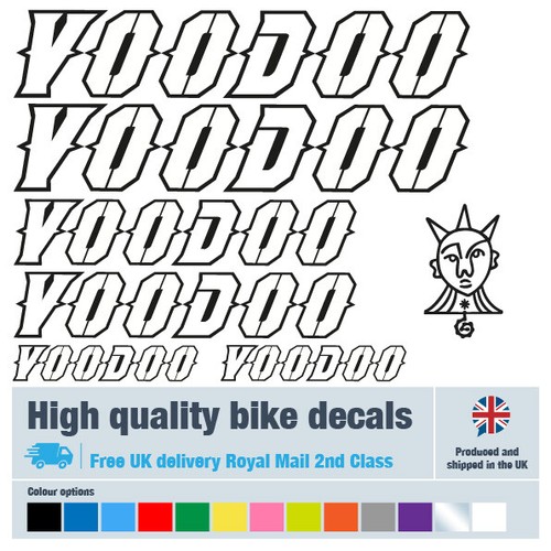 Voodoo bike decals - (outline),