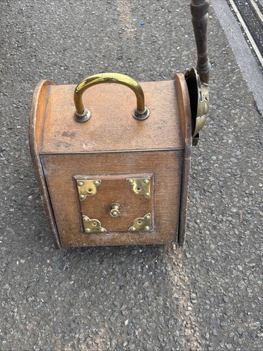 Antique wood and - brass, coal
