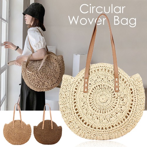 Lady boho woven handbag - handbag, beach