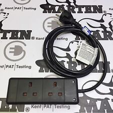 Marten® Schuko European Plug to UK 2 Gang 13a Socket Extension Lead for Holiday