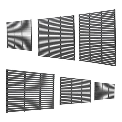 6ft horizontal slatted garden - horizontal,