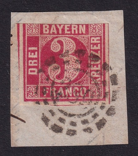 Bavaria 1862 numeral rose - bavaria,