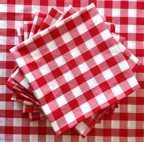 Gingham tablecloth polycotton - gingham,