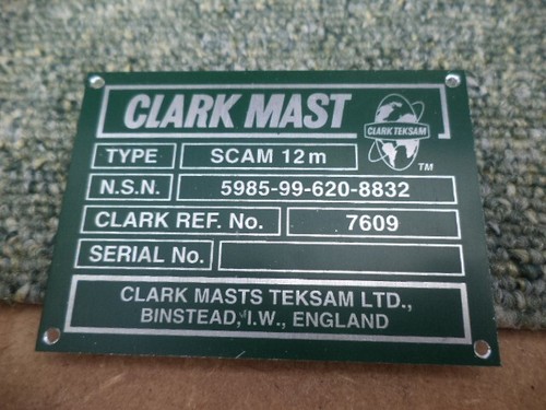 Clark mast alloy scam 12m - mast,