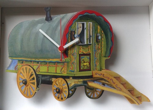 Wooden wall clock - wall,