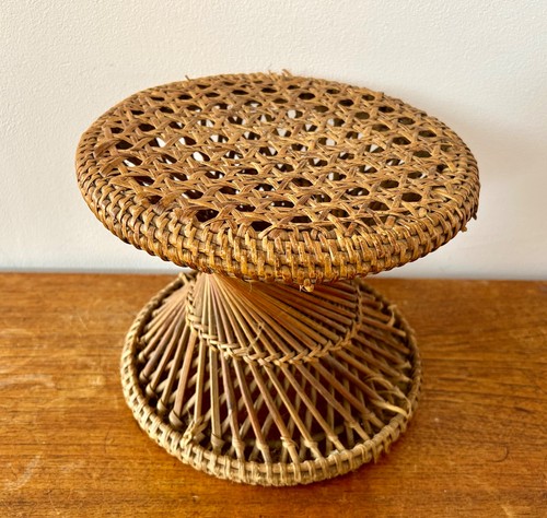 Vintage rattan wicker plant - vintage,