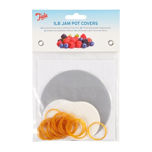 Jam pot covers 1lb waxed - covers,