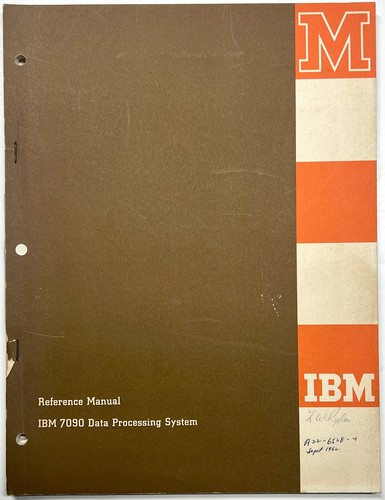 1962 ibm 7090 data - data, processing