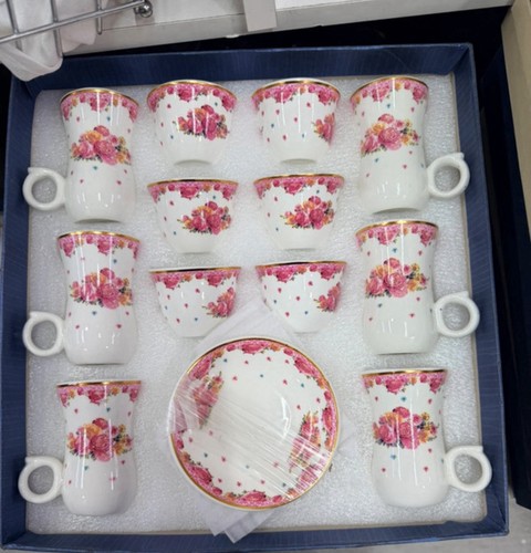Turkish tea set floral - , pattern