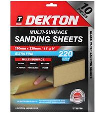 Packs of Sanding Sheet Sandpaper 40, 100, 220 Grit Or Assorted Pack DT80772