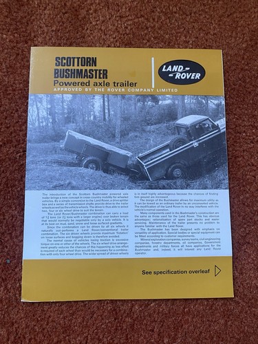 Land rover scottorn bushmaster - rover,