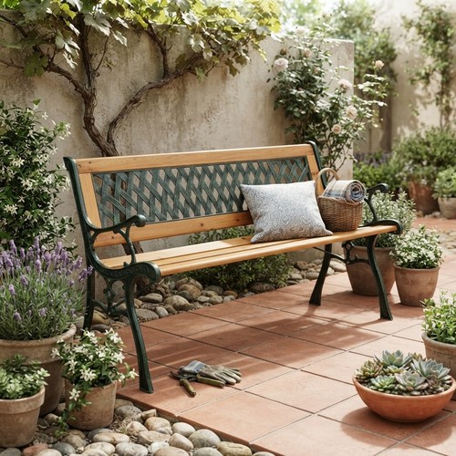 Stylish wooden garden bench - stylish,