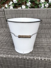 Vintage white enamel metal